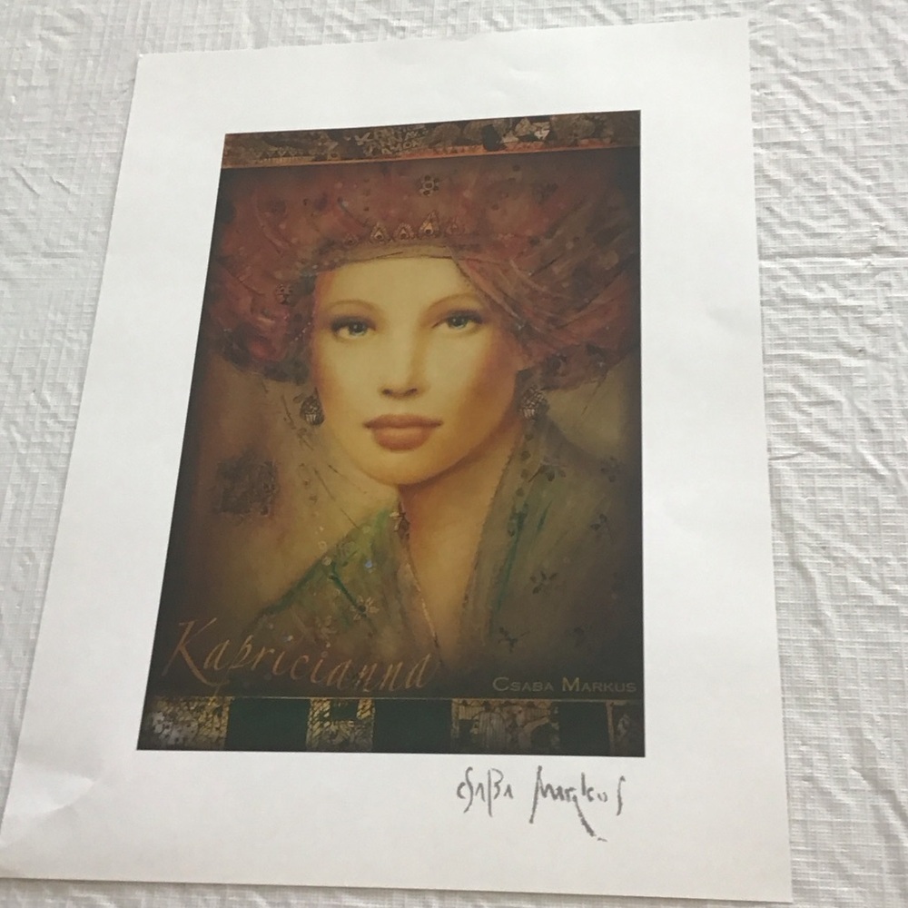'Casbah Markus Kabriciana' Art  Lithograph Green and Brown